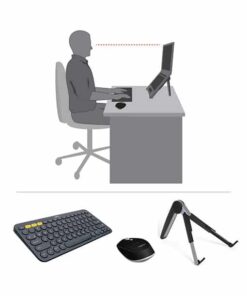 Laptop Set 2: Cricket Laptop Stand, Logitech K380 Keyboard, Logitech M240 Mouse