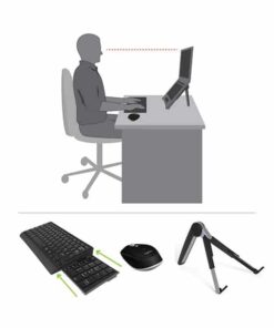 Laptop Set 5: Cricket Laptop Stand, Numberslide Keyboard (Bluetooth), Logitech M240 Mouse